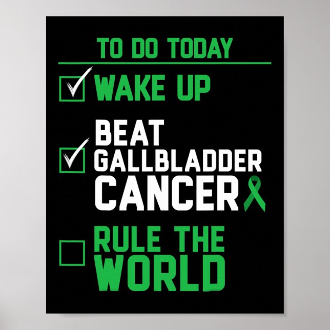 Wake Up Beat Gallbladder Cancer Rule The World  Poster (Vorne)