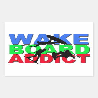 Wakeboard Addict Rechteckiger Aufkleber