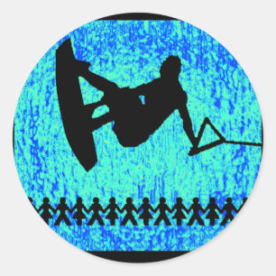 Wakeboard Alle Beschreibungen Runder Aufkleber