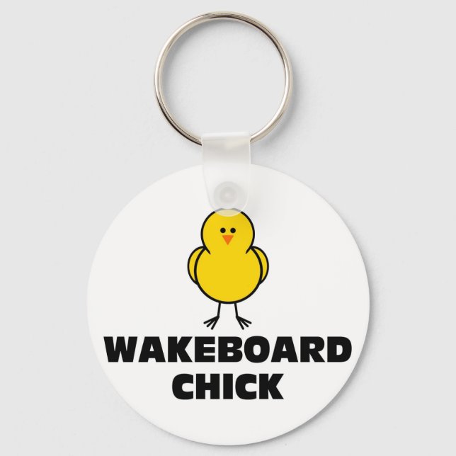Wakeboard Chick Schlüsselanhänger (Vorderseite)