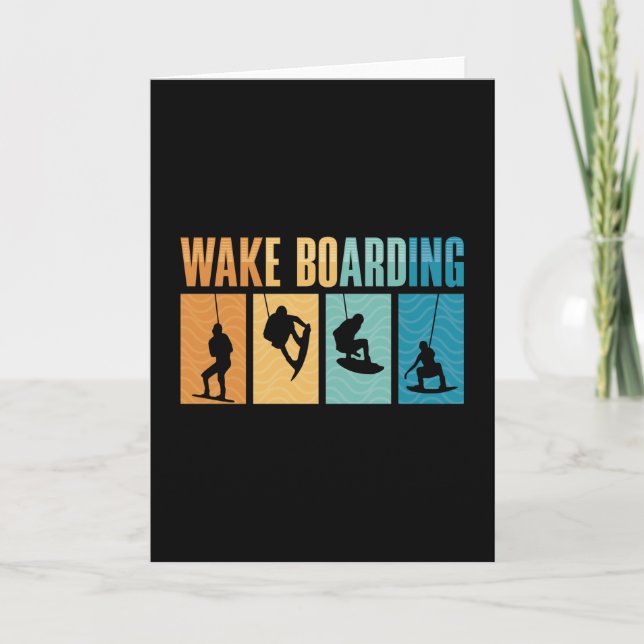 Wakeboard Geweckt Boarding Wakeboarder Wakeboarden Karte (Vorderseite)
