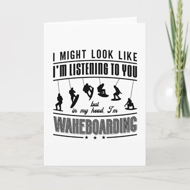 Wakeboard könnte wie Wakeboarder aussehen Karte (Vorderseite)