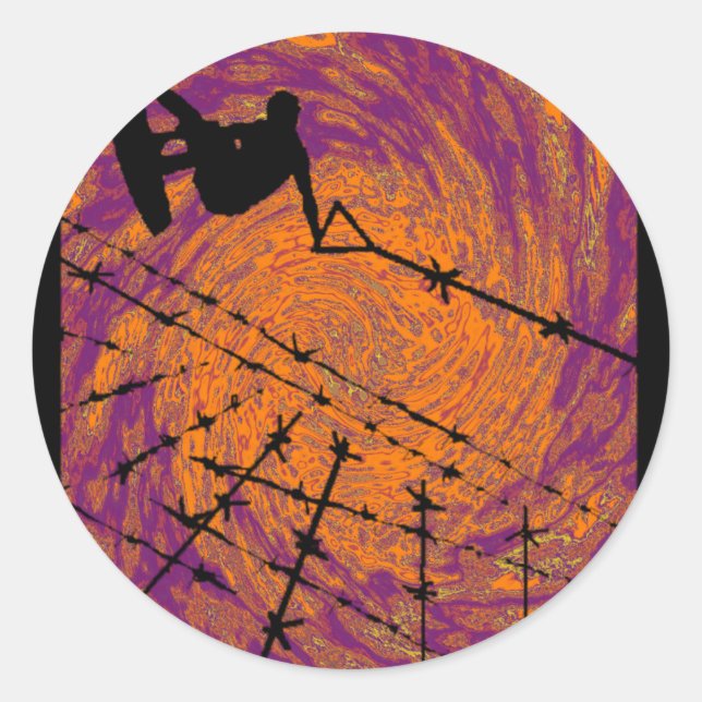 Wakeboard Mad Twister Runder Aufkleber (Vorderseite)