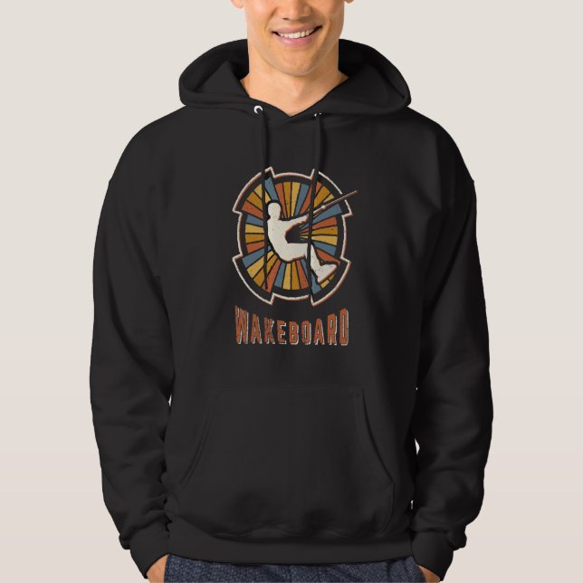 Wakeboard Vintage Classic Retro Sport Love Hoodie (Vorderseite)