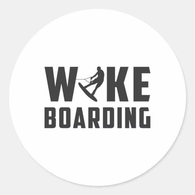 Wakeboard Wakeboarder Wakeboard Liebhaber Geschenk Runder Aufkleber (Vorderseite)