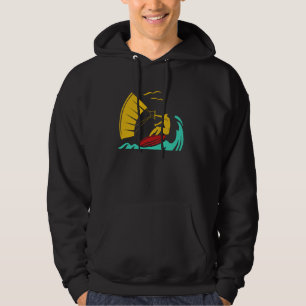 Wakeboarden Strand Wassersport Kitesurfen Drachen Hoodie