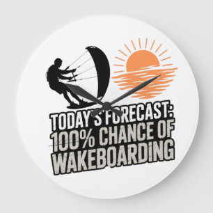 Wakeboarden Wettervorhersage heute 100% Chance Lus Große Wanduhr