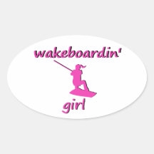 Wakeboardin' Girl Sticker