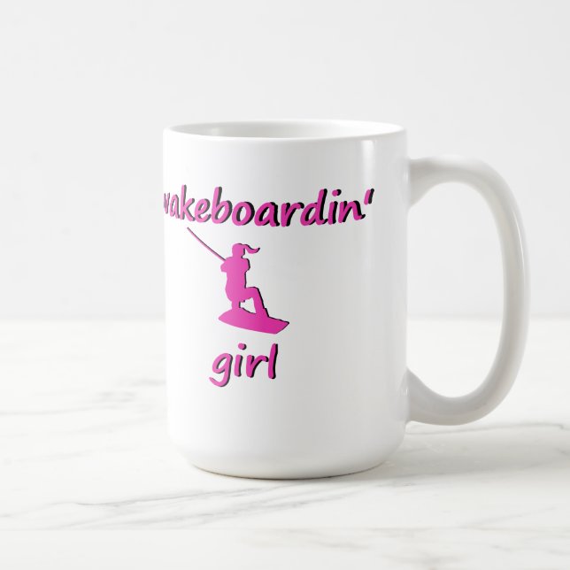 Wakeboardin Mädchen-Tasse Kaffeetasse (Rechts)
