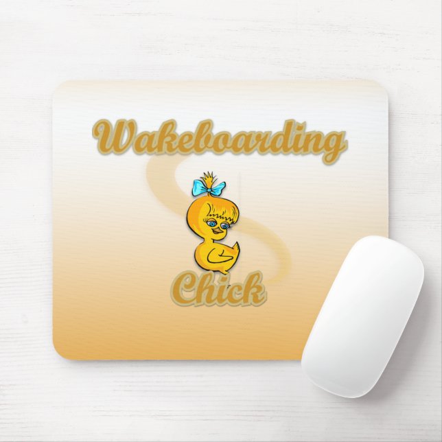 Wakeboarding Chick Mousepad (Mit Mouse)