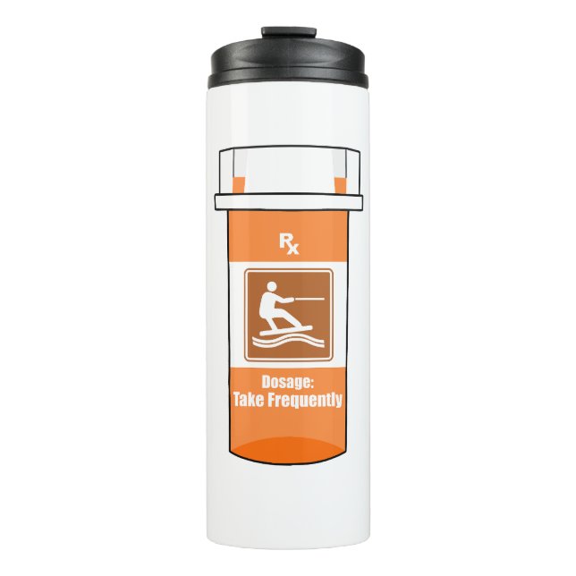 Wakeboarding ist mein Medikament Thermosbecher (Vorderseite)
