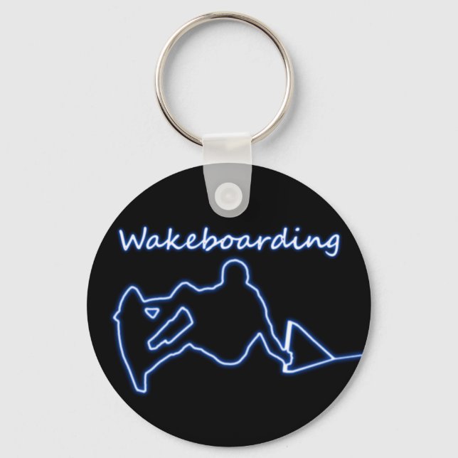 Wakeboarding Neon Schlüsselanhänger (Vorderseite)