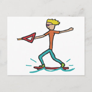 Wakeboarding Postkarte