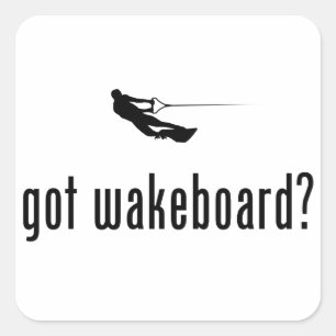 Wakeboarding Quadratischer Aufkleber
