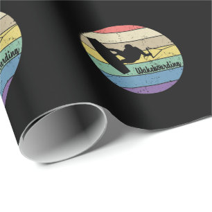 Wakeboarding Retro Geschenkpapier