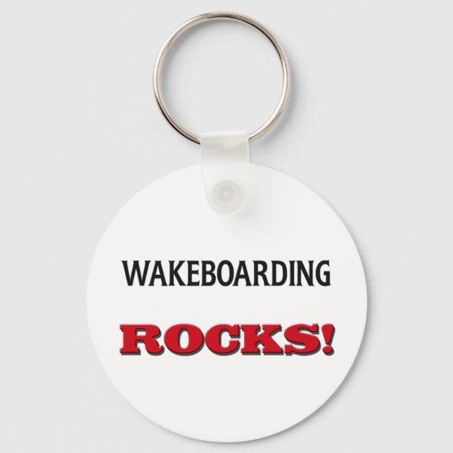 Wakeboarding Rocks Schlüsselanhänger (Vorderseite)