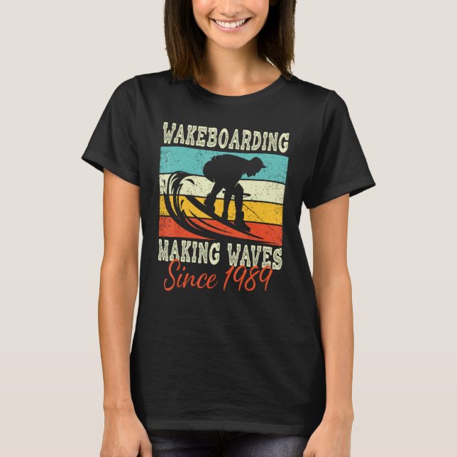 Wakeboarding since 1989 Vintage wakeboard T-Shirt (Vorderseite)