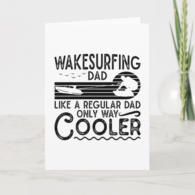 Wakesurfing Vater Cooler Wakeboarder Karte (Vorderseite)