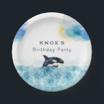 Wal a Time Orca Geburtstagsparty Pappteller<br><div class="desc">Orca Whale Geburtstagsparty Platte.</div>