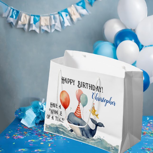 Wal a Time Personalisiert Boys Birthday Große Geschenktüte (Von Creator hochgeladen)