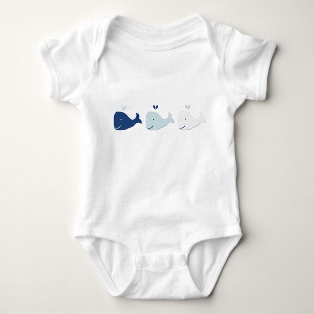 Wal-Baby-Bodysuit Baby Strampler (Vorderseite)
