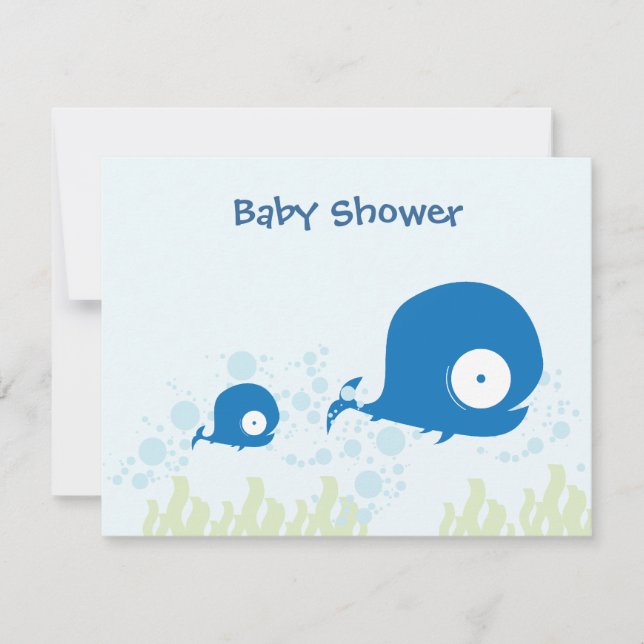 Wal-Bio Planeten-Baby-Dusche Invitaitons Einladung (Vorderseite)
