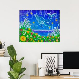 Wal & Blumen Poster