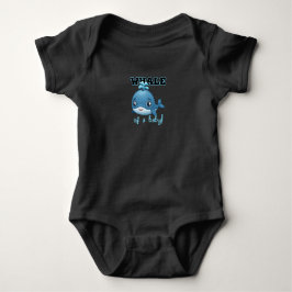 Wal eines Babys (blaue Schrift) Baby Strampler