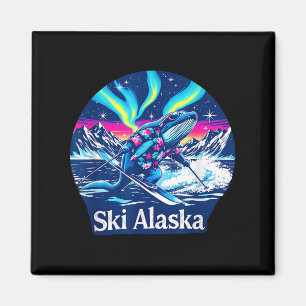 Wal genießt Skifahren in Alaska-Abenteuer Magnet