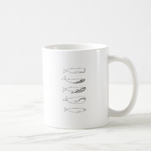 Wal-Illustration (Linie Kunst) Kaffeetasse