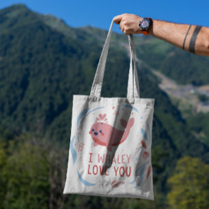 Wal in Liebe Süße Tier Tote Tasche