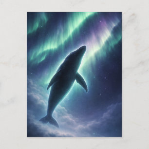 Wal-Kunst-Postkarte Nördliche Lichter Postkarte