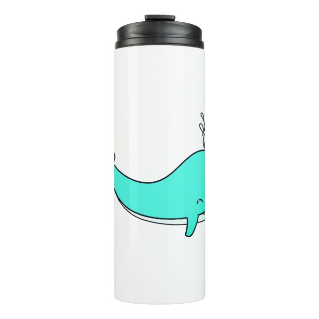 Wal, Meer, Wasser Thermosbecher (Vorderseite)
