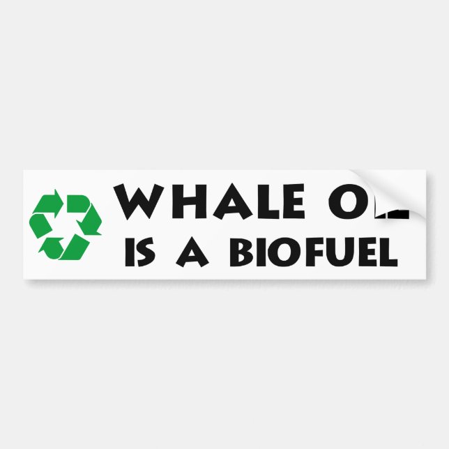 Wal-Öl ist ein biologischer Brennstoff Autoaufkleber (Vorne)