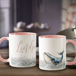 Wal-Ozeanliebhaber-Name-Kaffeetasse Tasse