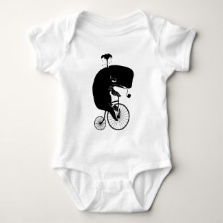 Wal-Reiter auf Penny-Farthing-Fahrrad Baby Strampler