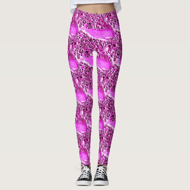 Wal rosa leggings (Vorderseite)