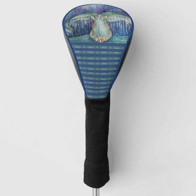 Wal-Schwanz mit Streifen Golf Headcover (Vorderseite)