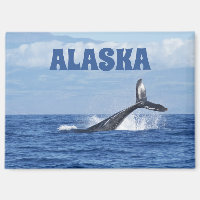 Wal-Schwanz-Szene-Ozean-Alaska-Magnet-Geschenk  