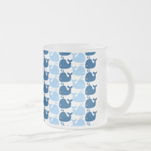 Wal-Silhouette-Druck-Tasse Mattglastasse