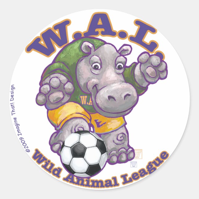 WAL Soccer Runder Aufkleber (Vorderseite)