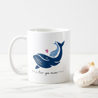 Wal-Tasse, i-Liebe Sie Mutter, Tier-Kaffee-Tasse Kaffeetasse