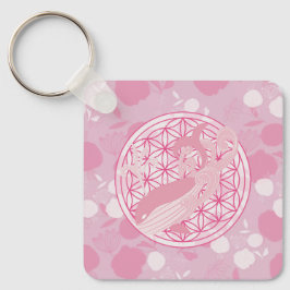 Wal, tierisches Totem,zen,Chakra,Blume des Lebens Schlüsselanhänger