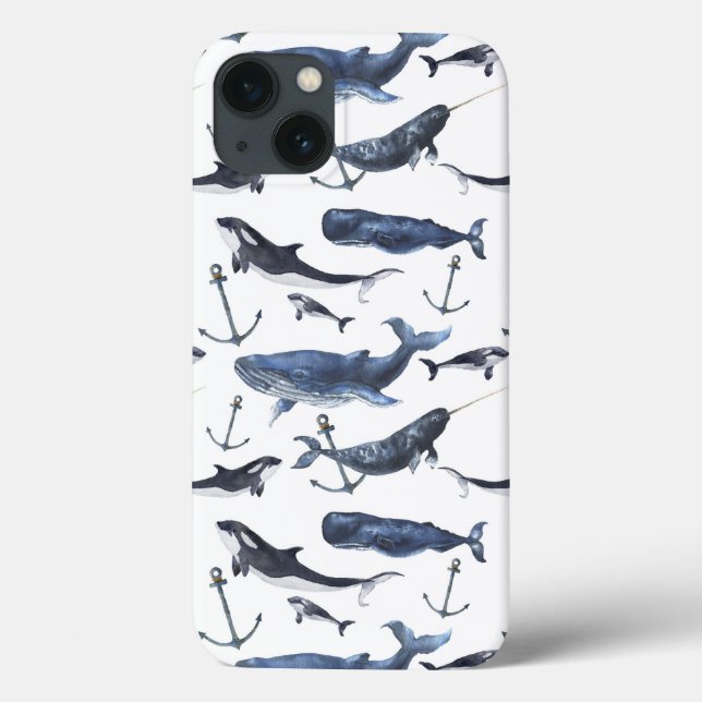 Wal- und Ankermuster Case-Mate iPhone Hülle (Rückseite)