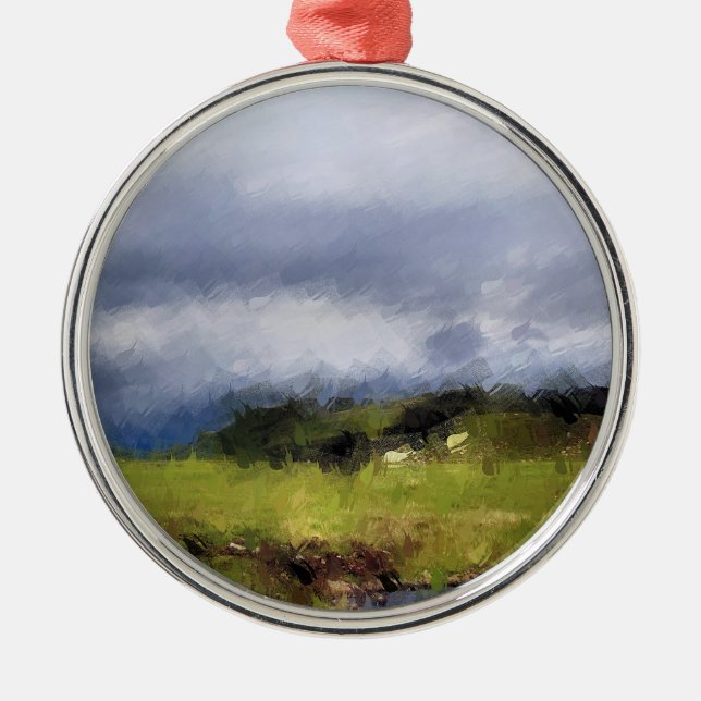 WALANSICHT SILBERNES ORNAMENT (Vorne)