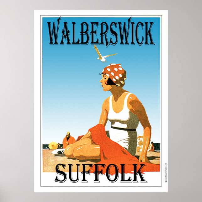 Walberswick Suffolk Vintag Beach Poster (Vorne)