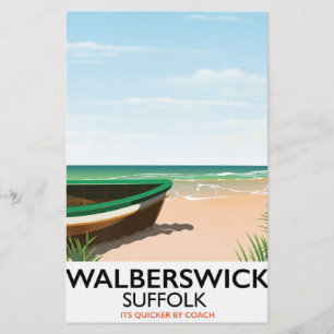 Walberswick Suffolk Vintage-Reiseposter Briefpapier