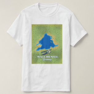 Walchensee Deutschland Karte T-Shirt