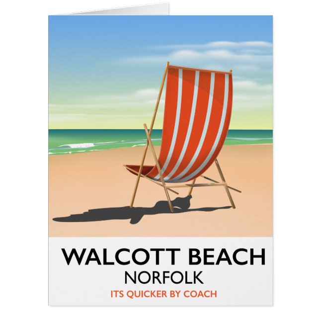 Walcott Beach, affiche balnéaire de Norfolk (Devant)