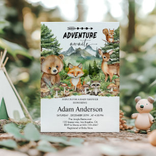 Wald-Abenteuer-Baby-Shower-Einladung   Forst Einladung